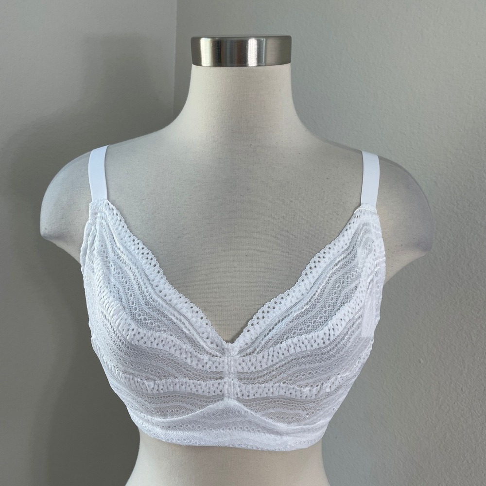 NEW Cosabella Womens Small Dolce Curvy Bralette White Lace Wireless Bra